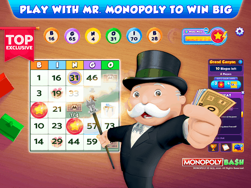 bingo bash featuring monopoly live bingo games